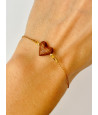 Bracelet with a wooden heart