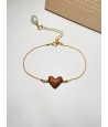 Bracelet with a wooden heart