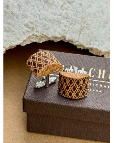Wooden tie clip and cufflinks. A gift for him!