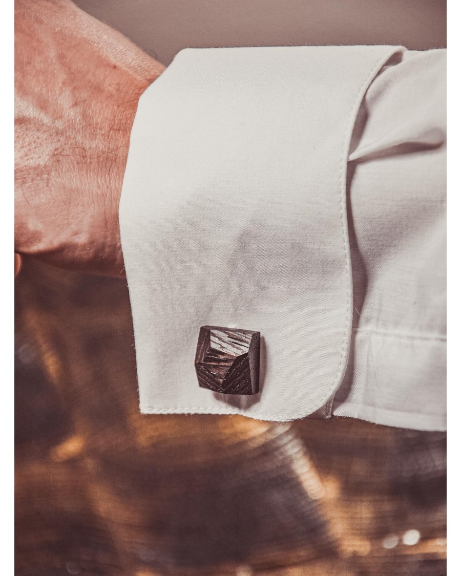 Wooden cufflinks