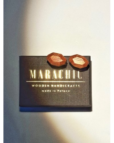 Drewniane spinki do mankietów SAPELI UNIQUE