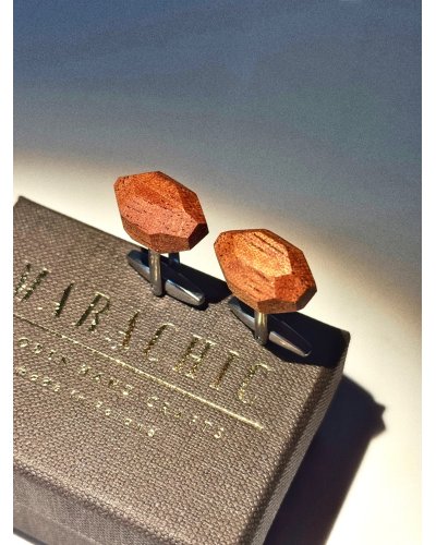 Wooden cufflinks SAPELI UNIQUE