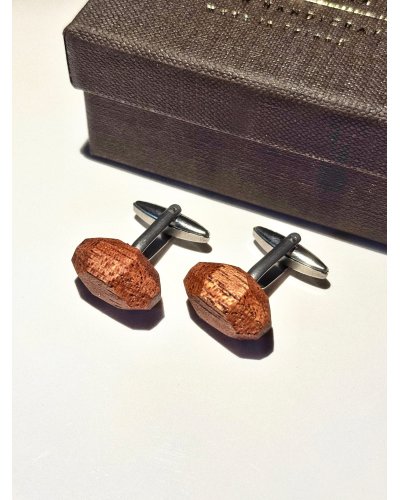 Wooden cufflinks SAPELI UNIQUE