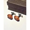 Wooden cufflinks SAPELI UNIQUE
