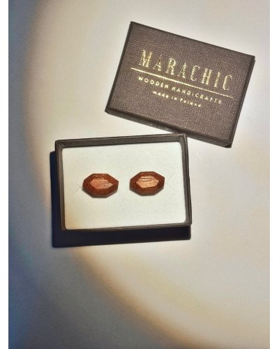 Wooden cufflinks SAPELI UNIQUE