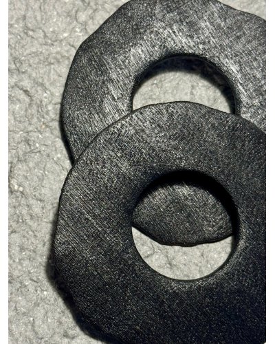 "Burnt Halo" Earrings | Shou Sugi Ban Wood, Geometric, Minimalist