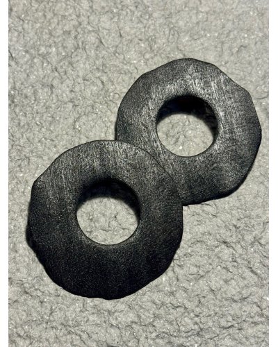 "Burnt Halo" Earrings | Shou Sugi Ban Wood, Geometric, Minimalist