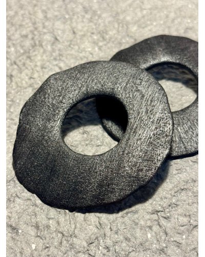 "Burnt Halo" Earrings | Shou Sugi Ban Wood, Geometric, Minimalist