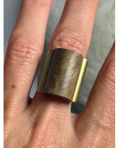 Large Wooden Ring - Unique Artistic Handcrafted Jewelry