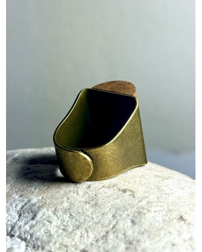 Large Wooden Ring - Unique Artistic Handcrafted Jewelry