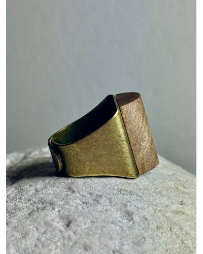 Large Wooden Ring - Unique Artistic Handcrafted Jewelry