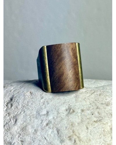 Large Wooden Ring - Unique Artistic Handcrafted Jewelry