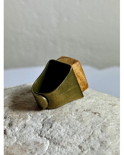 Large Wooden Ring - Unique Artistic Handcrafted Jewelry