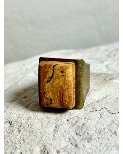 Large Wooden Ring - Unique Artistic Handcrafted Jewelry
