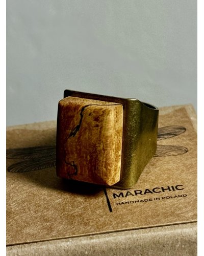 Large Wooden Ring - Unique Artistic Handcrafted Jewelry