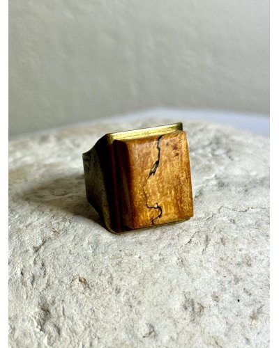 Large Wooden Ring - Unique Artistic Handcrafted Jewelry