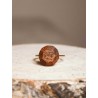 Wooden diamond ring. A unique handicraft as a gift for her.