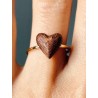 Wooden ring with heart by MARACHIC