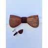 Wooden bow tie BOHO GREEN
