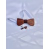 Wooden bow tie BOHO GREEN