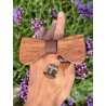 Wooden bow tie BOHO GREEN