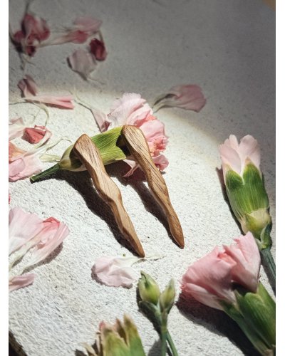 Dębowe Kolczyki TWIG  | Długie, Drewniane, Minimalistyczne