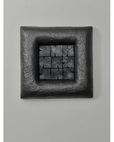 ELEMENT: C | Monochrome Structured Image | Graphite + Wood