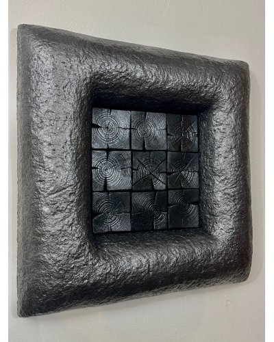 ELEMENT: C | Monochromatyczny Obraz Strukturalny | Grafit + Drewno