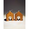 Wooden Earrings with Natural Pearls | Luxury Handcrafted Jewelry