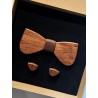 Wooden bow tie BOHO GREEN