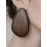 Large, original brown oak earrings | Natural, organic form