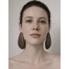 Large, original brown oak earrings | Natural, organic form