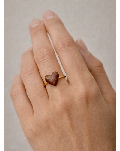 Uroczy pierścionek z mini serduszkiem | Wyjątkowy prezent dla niej