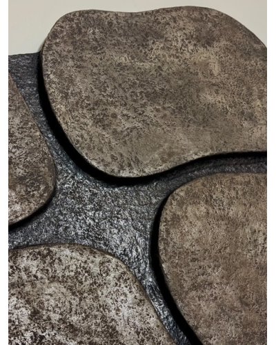 Wabi-Sabi Structural Wall Art 60x80 – Four Shapes of Silence – Japandi Relief