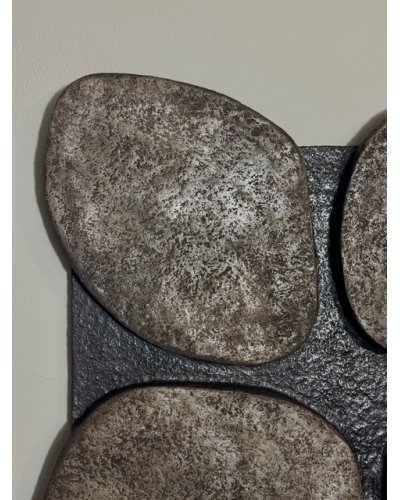 Wabi-Sabi Structural Wall Art 60x80 – Four Shapes of Silence – Japandi Relief