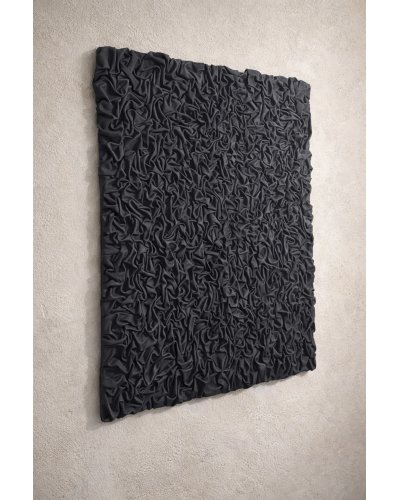 3D Black Textured Painting. Abstract Wall Art.(Alternatywnie: Black 3D Textured Artwork. Abstract Wall Decor.)