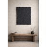 3D Black Textured Painting. Abstract Wall Art.(Alternatywnie: Black 3D Textured Artwork. Abstract Wall Decor.)