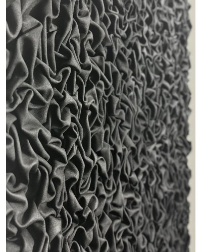 3D Black Textured Painting. Abstract Wall Art.(Alternatywnie: Black 3D Textured Artwork. Abstract Wall Decor.)
