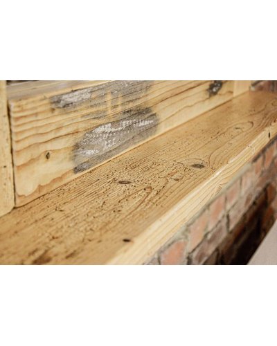 Wooden Mirror with Shelf | Handmade Solid Wood Mirror | Rustic Mirror