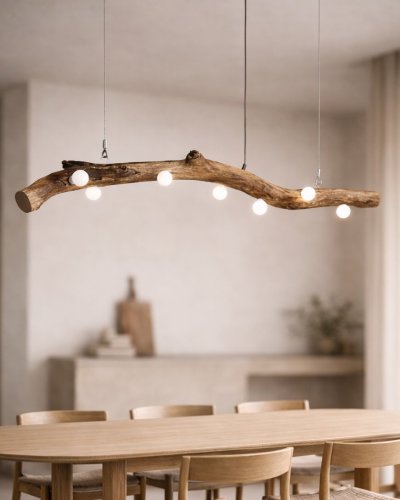Lampa wisząca z naturalnego drewna | UNIKAT | Lampa z gałęzi