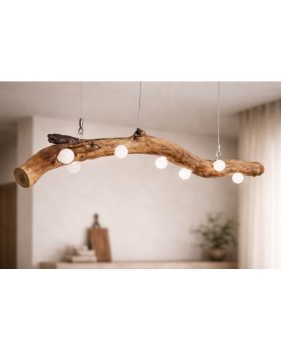 Lampa wisząca z naturalnego drewna | UNIKAT | Lampa z gałęzi