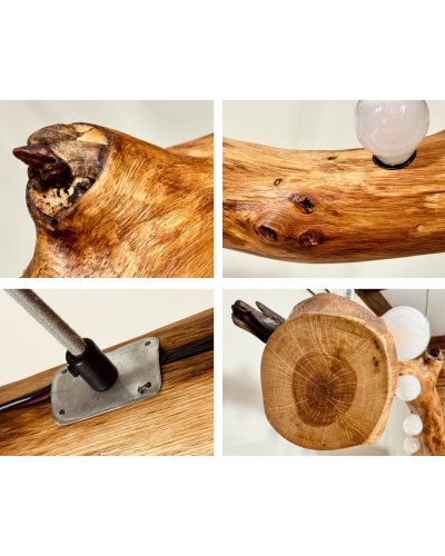 Lampa wisząca z naturalnego drewna | UNIKAT | Lampa z gałęzi