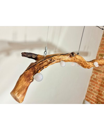 Handmade Wooden Pendant Light | Oak Branch Lamp – One of a Kind