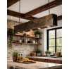 Rustic Wooden Beam Pendant Light | Handmade Dining Table Light | Farmhouse & Loft Style