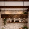 Rustic Wooden Beam Pendant Light | Handmade Dining Table Light | Farmhouse & Loft Style