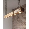 Wooden rustic beam lamp