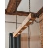 Wooden beam lamp rustic style