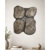 Wabi-Sabi Structural Wall Art 60x80 – Four Shapes of Silence – Japandi Relief