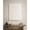 3D White Textured Painting. Abstract Wall Art.(Alternatywnie: Black 3D Textured Artwork. Abstract Wall Decor.)