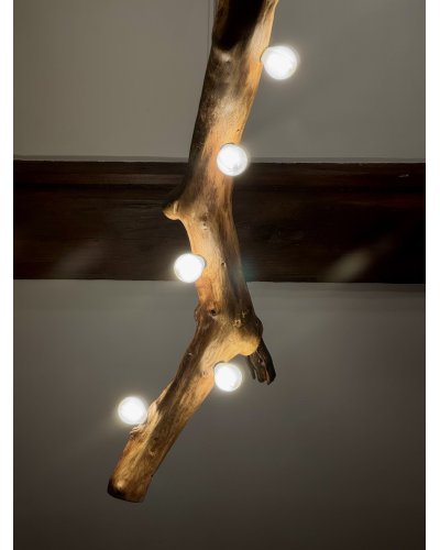 Handmade Wooden Pendant Light | Oak Branch Lamp – One of a Kind